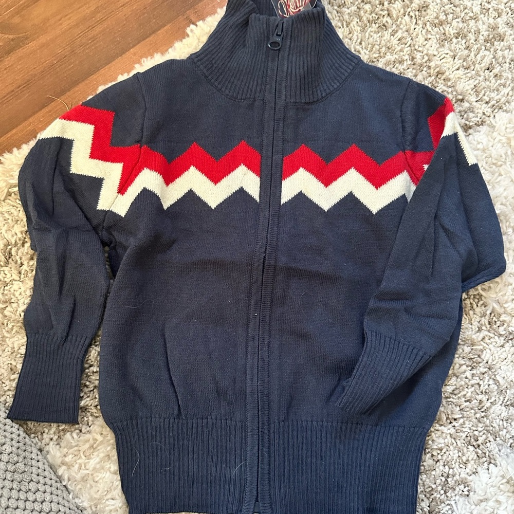 Toobydoo Zip-Up Cotton Cashmere Sweater Boys 18-24 months brand new with tags